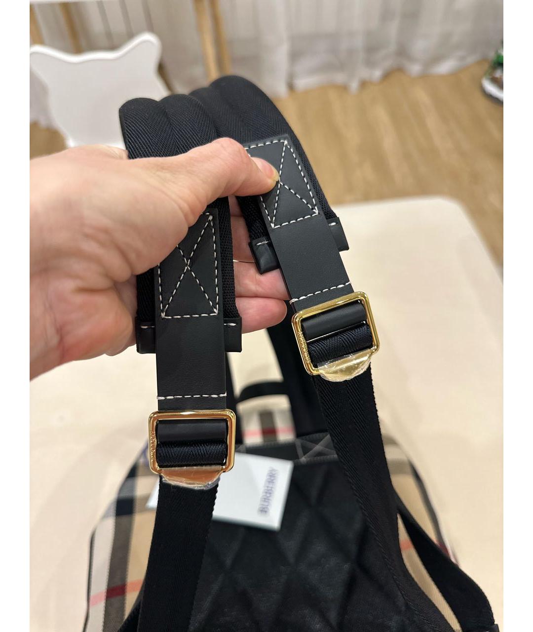 BURBERRY Бежевый тканевый рюкзак, фото 5