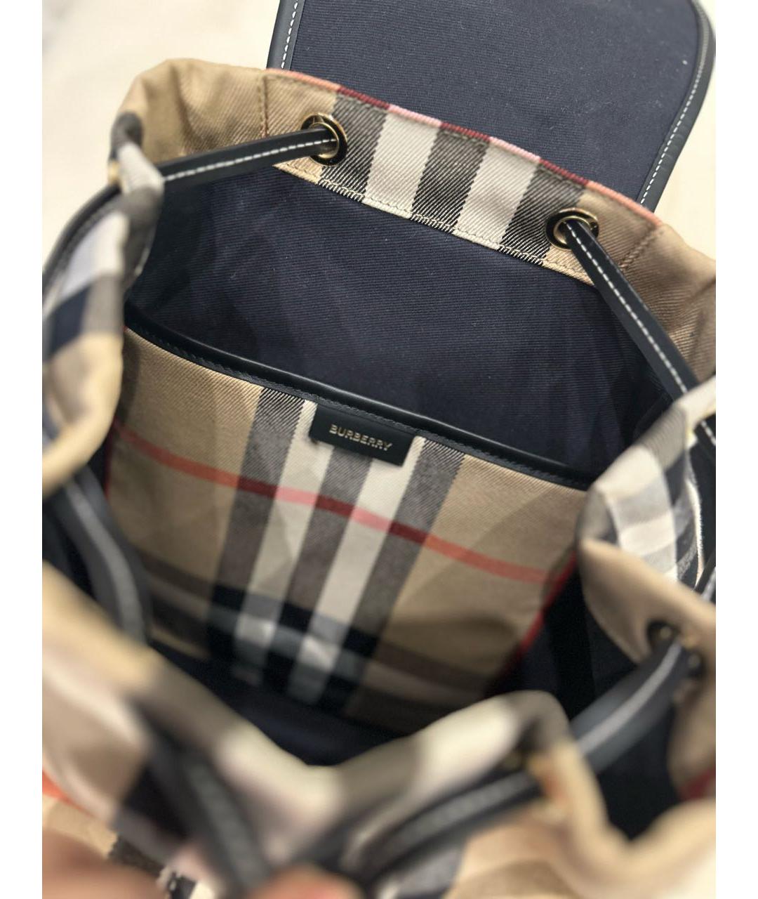 BURBERRY Бежевый тканевый рюкзак, фото 4