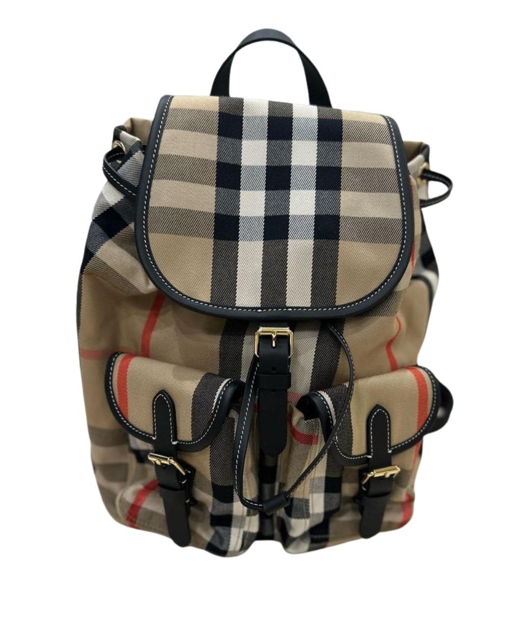 BURBERRY Бежевый тканевый рюкзак, фото 1