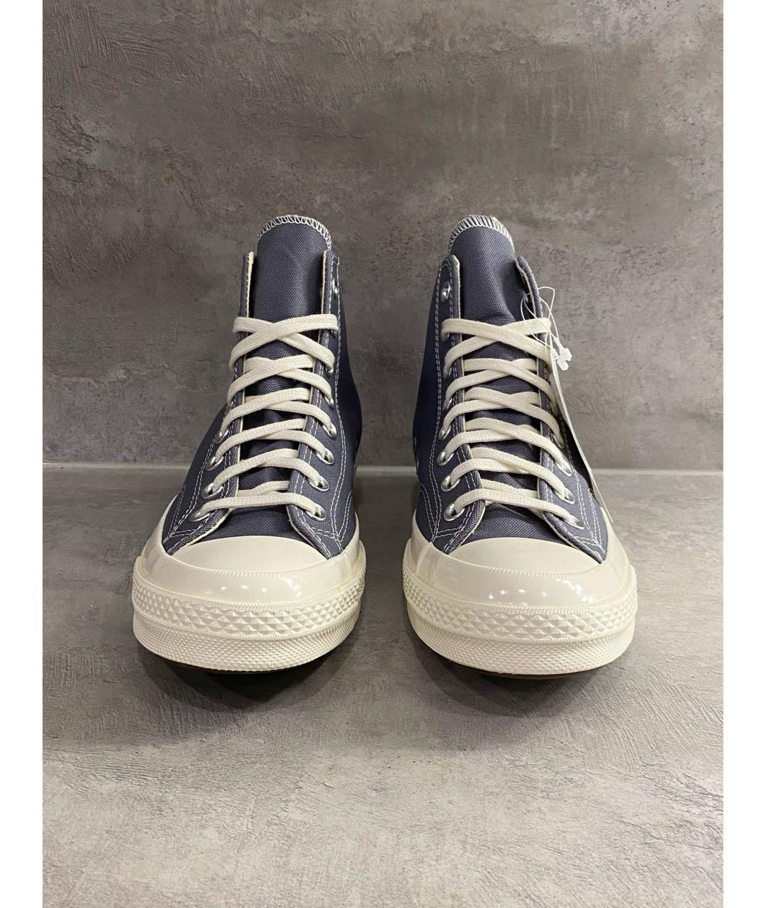 COMME DES GARÇONS PLAY Серые текстильные высокие кроссовки / кеды, фото 6