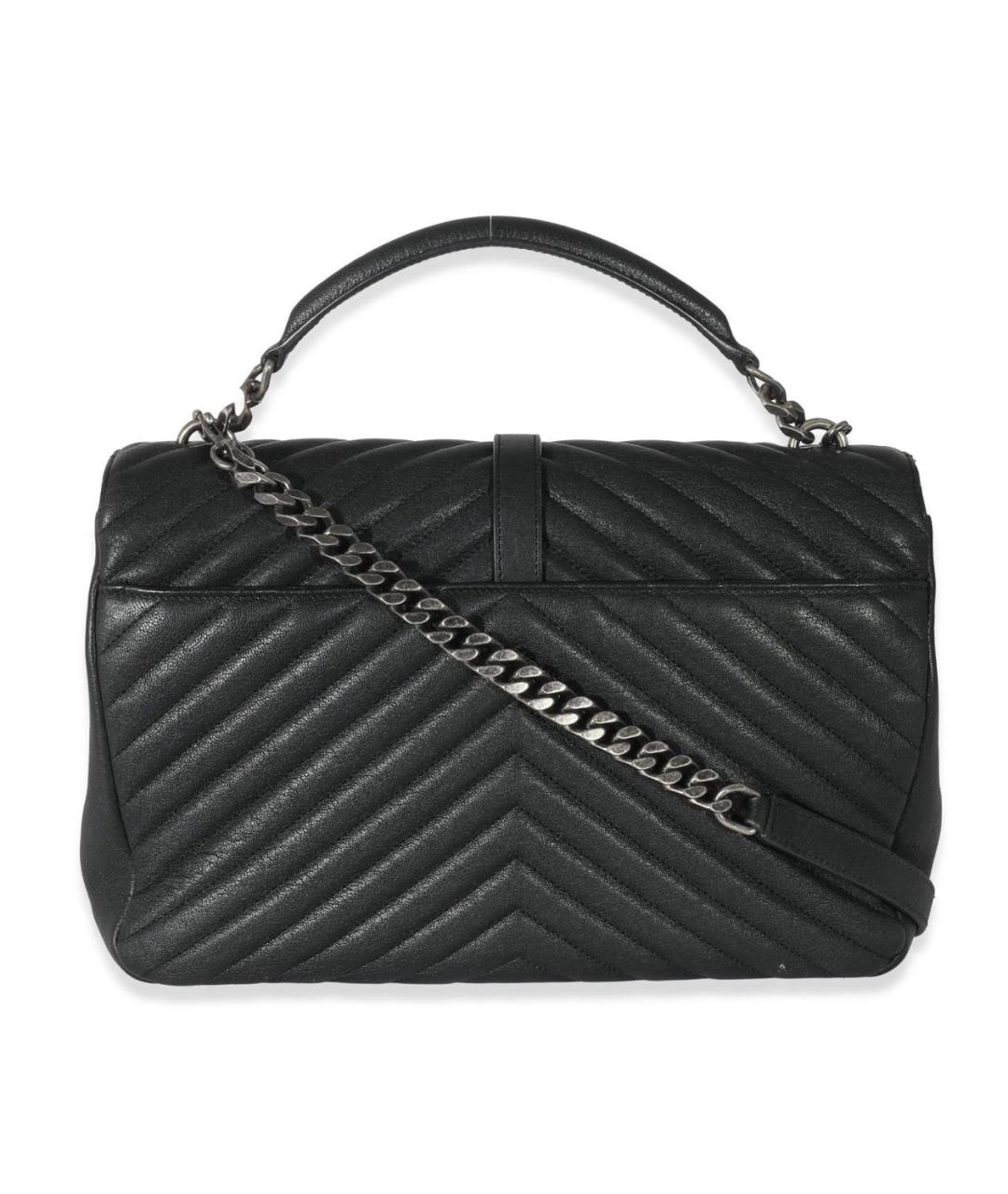 SAINT LAURENT Черная кожаная сумка через плечо, фото 3