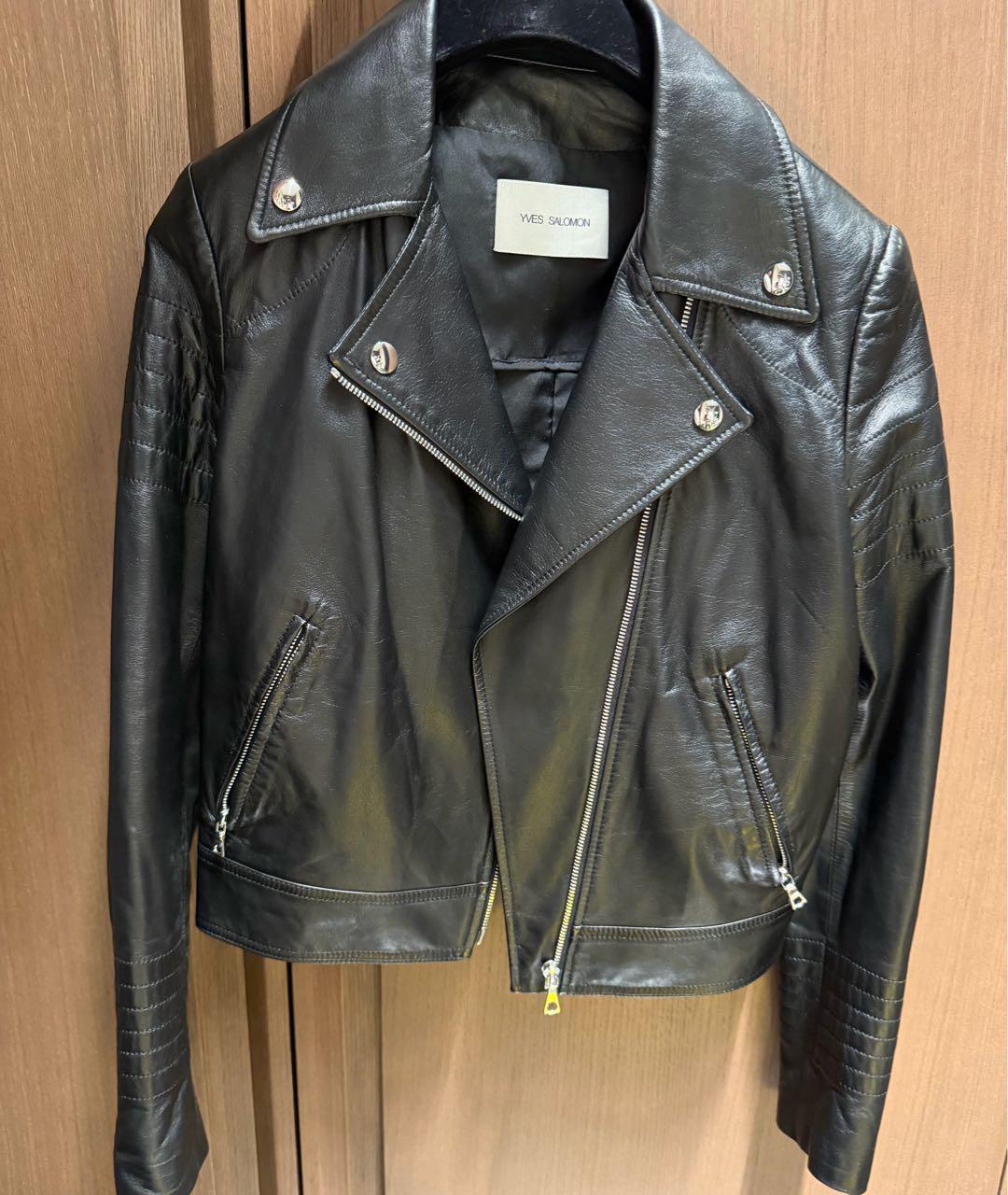 YVES SALOMON Черная кожаная куртка, фото 2