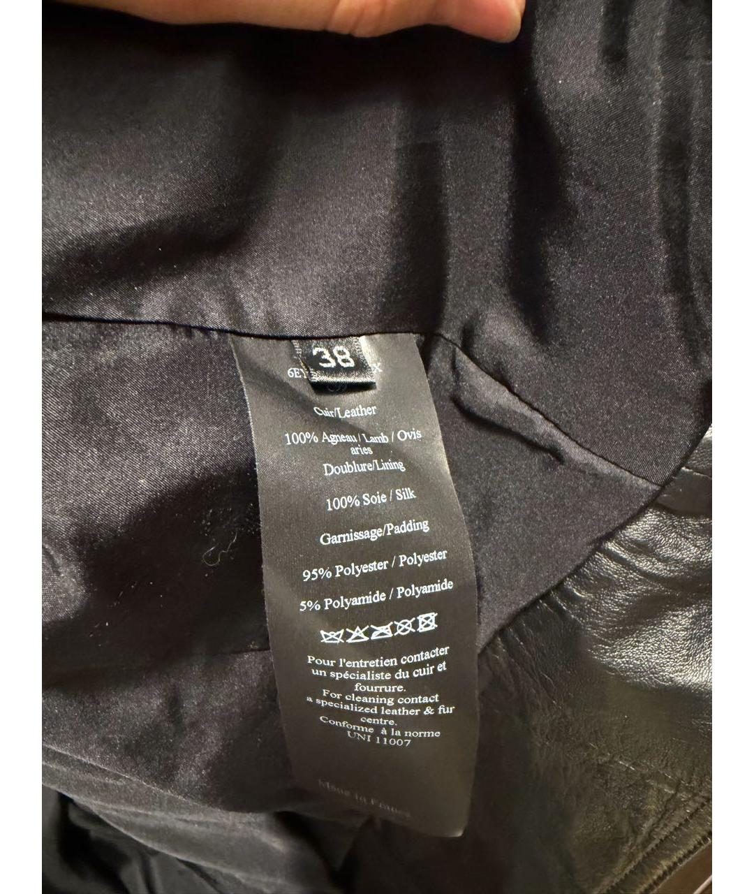 YVES SALOMON Черная кожаная куртка, фото 3