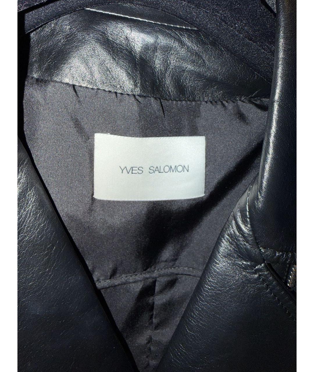 YVES SALOMON Черная кожаная куртка, фото 4
