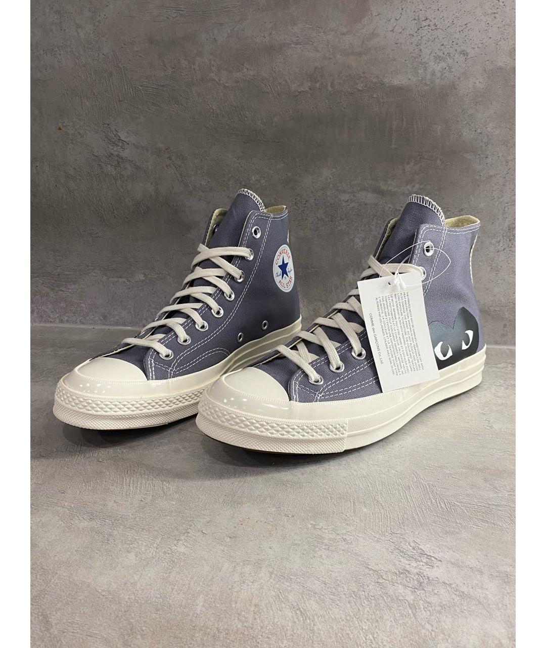 COMME DES GARÇONS PLAY Серые текстильные кеды, фото 4