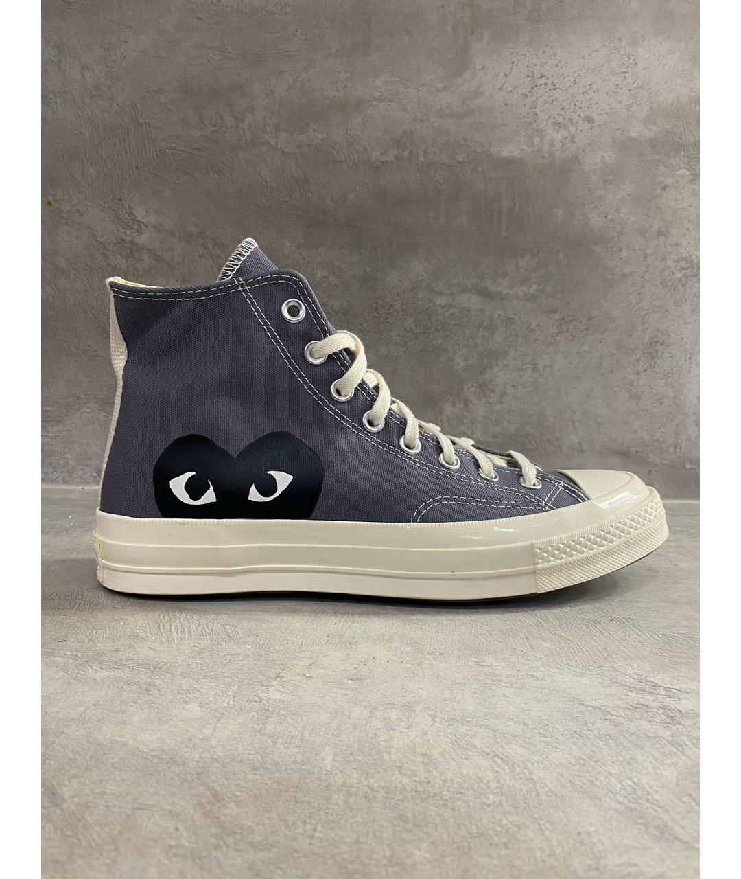 COMME DES GARÇONS PLAY Серые текстильные кеды, фото 9