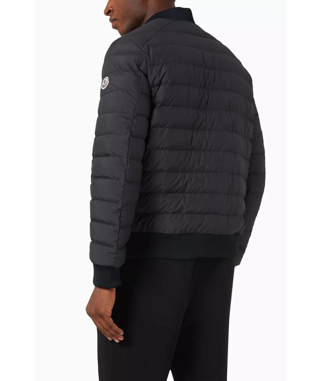 MONCLER Черный полиэстеровый пуховик, фото 3
