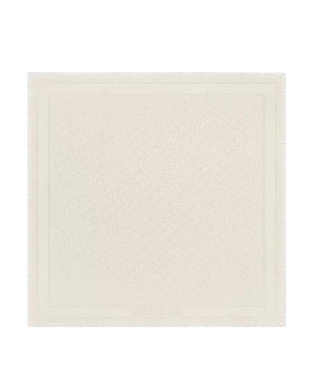 CHRISTIAN DIOR Бежевый кашемировый платок, фото 1