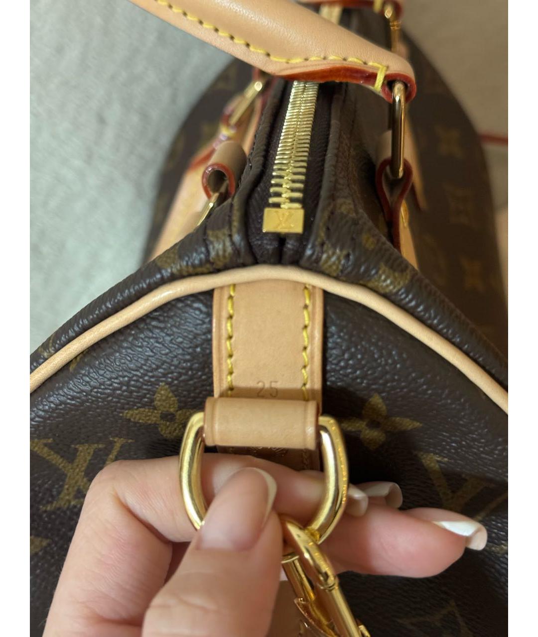 LOUIS VUITTON Коричневая сумка с короткими ручками, фото 8