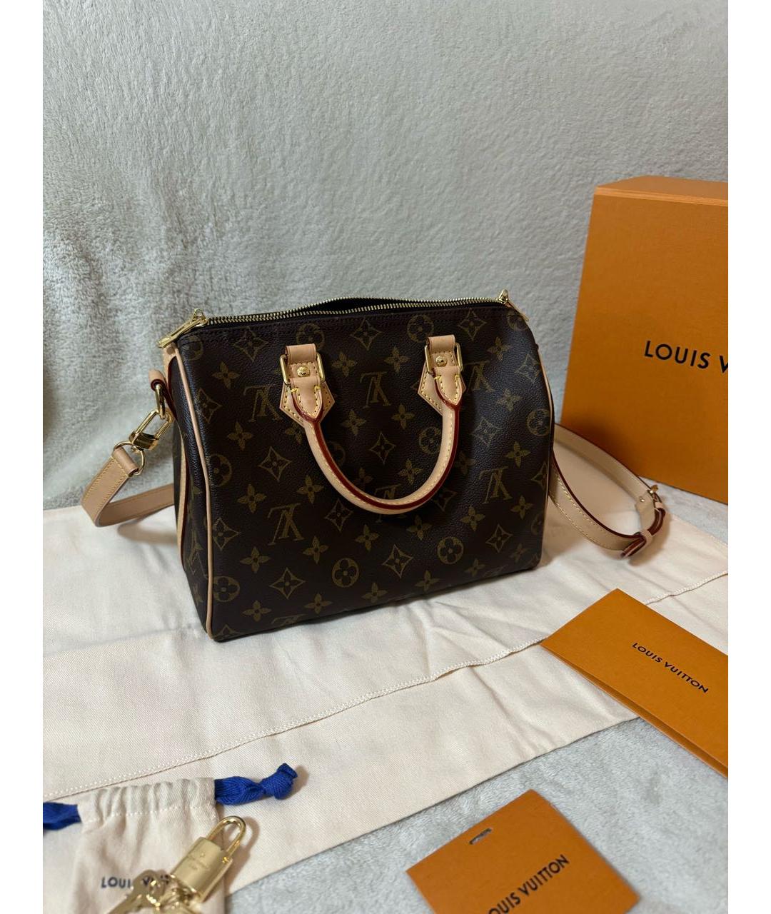 LOUIS VUITTON Коричневая сумка с короткими ручками, фото 3