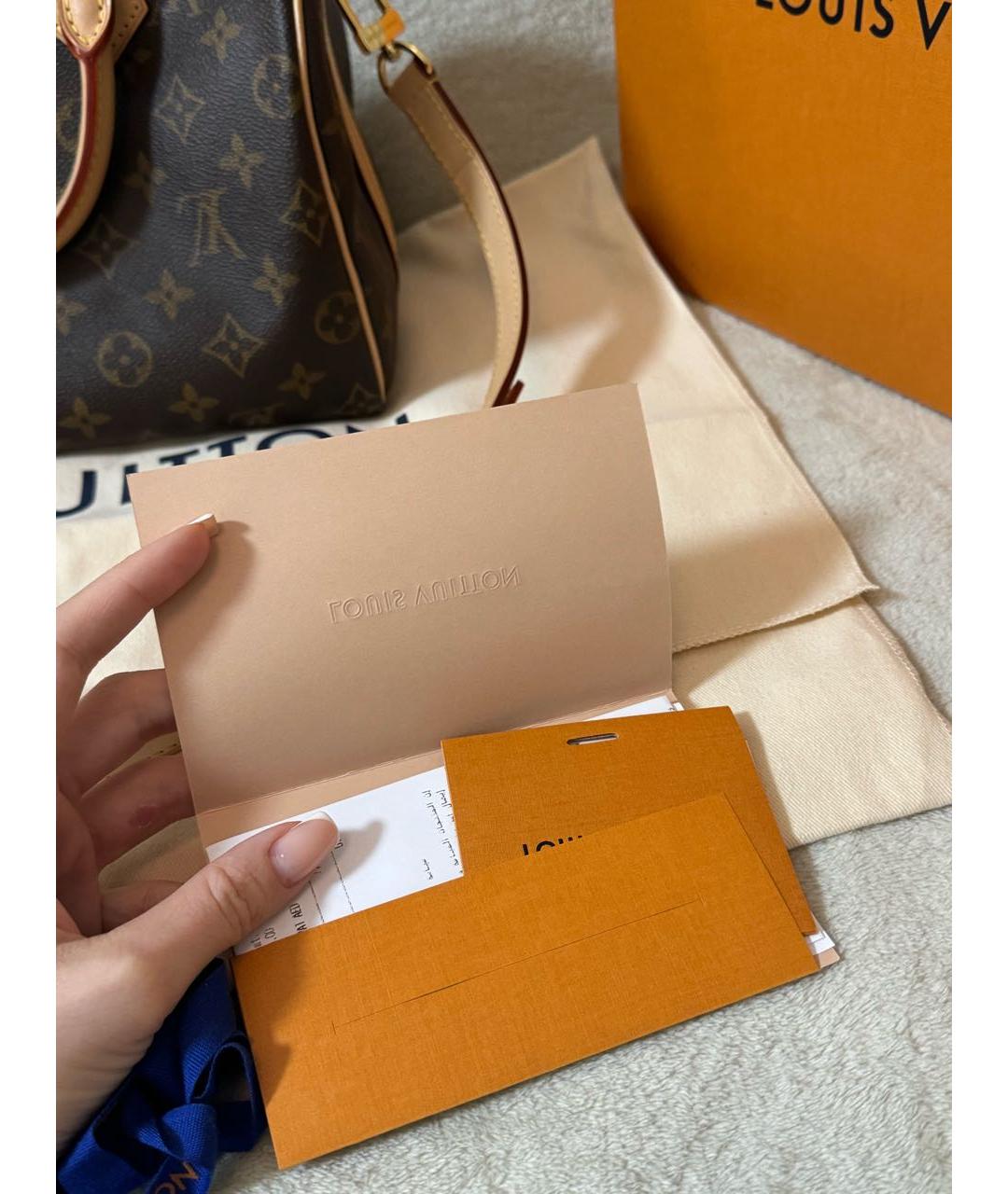 LOUIS VUITTON Коричневая сумка с короткими ручками, фото 5