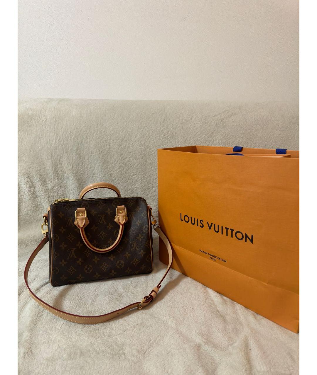 LOUIS VUITTON Коричневая сумка с короткими ручками, фото 9