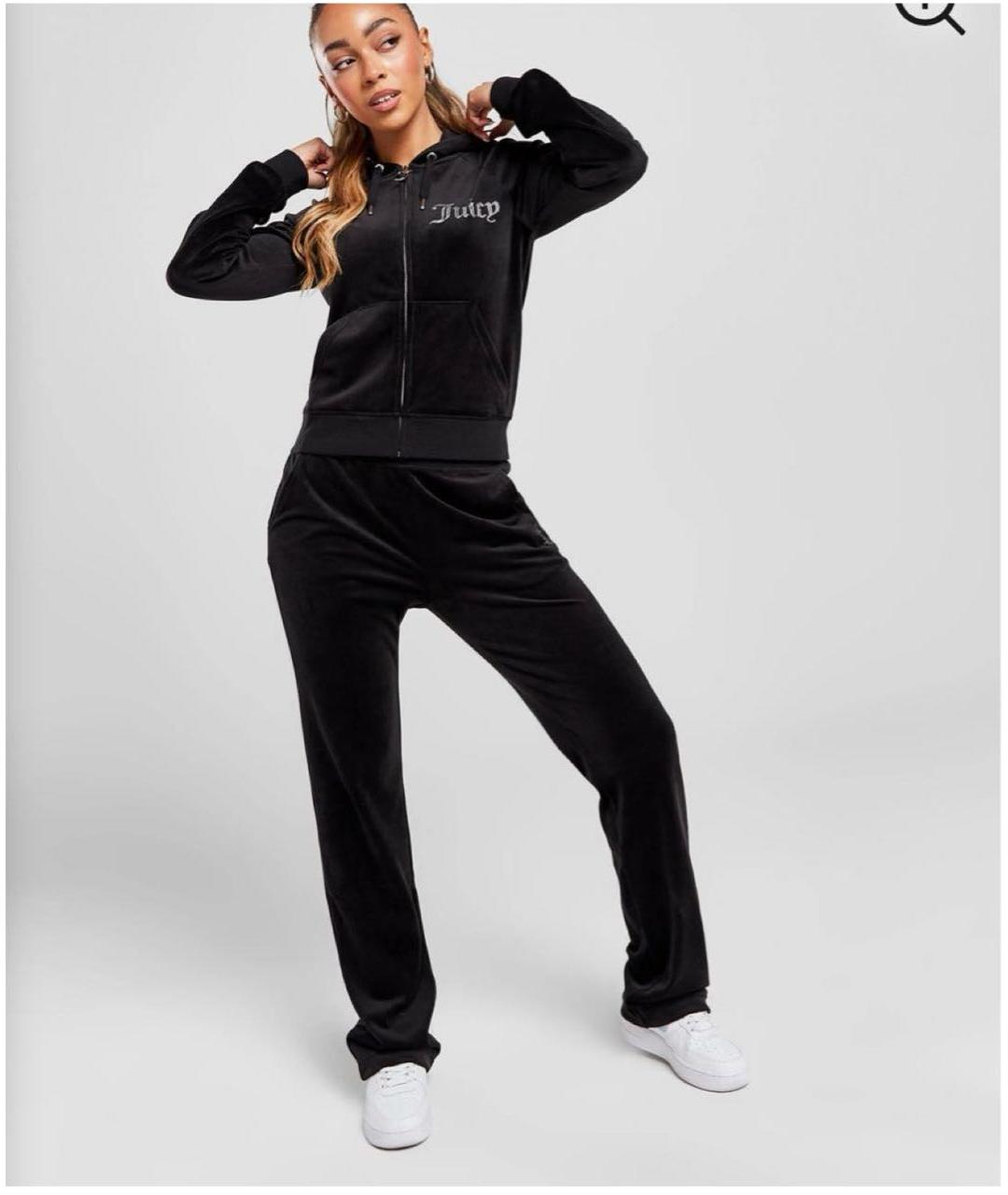 JUICY COUTURE Черный велюровый костюм с брюками, фото 7