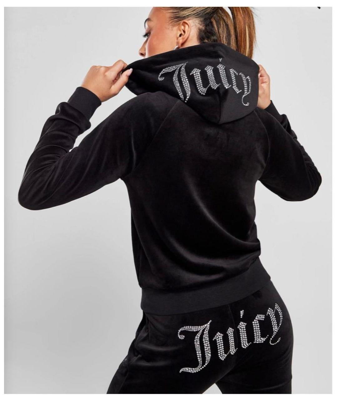 JUICY COUTURE Черный велюровый костюм с брюками, фото 3