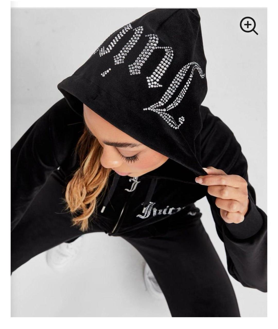 JUICY COUTURE Черный велюровый костюм с брюками, фото 4