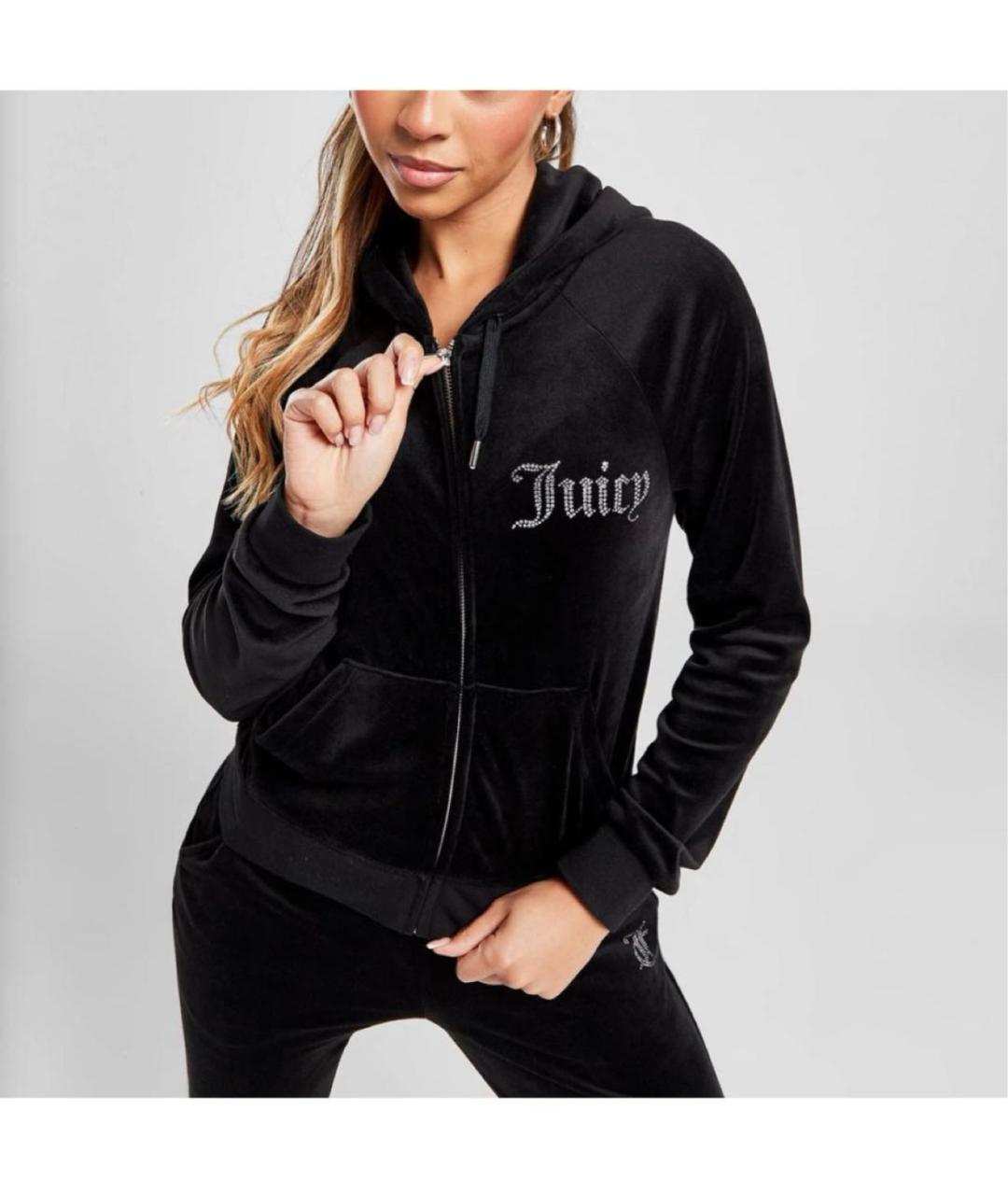 JUICY COUTURE Черный велюровый костюм с брюками, фото 6