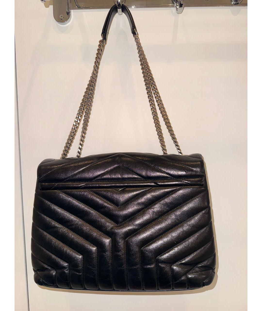 YVES SAINT LAURENT BEAUTY Черная кожаная сумка через плечо, фото 3