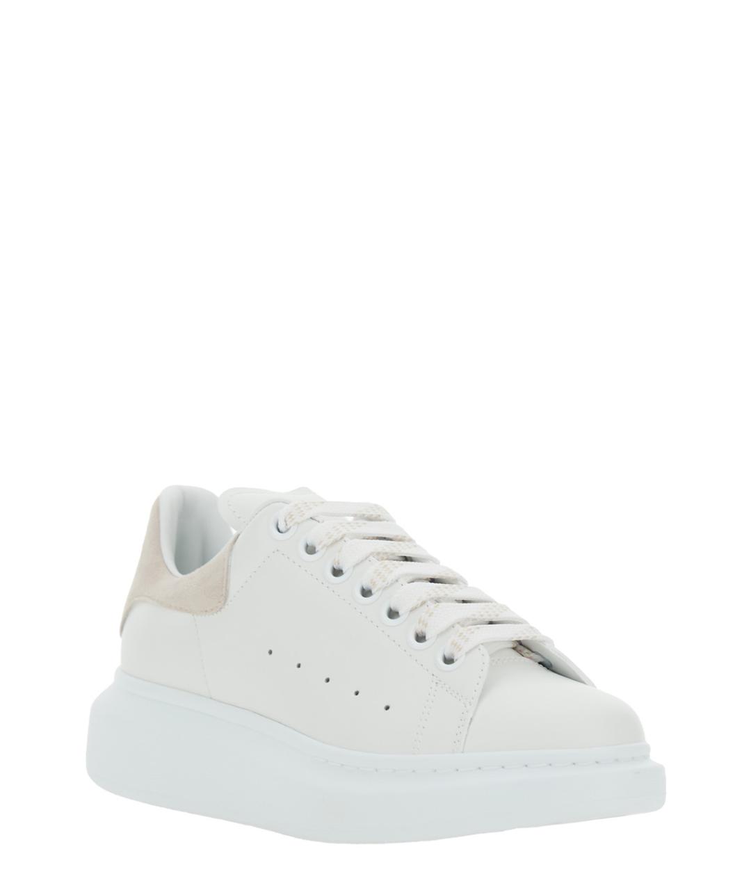 ALEXANDER MCQUEEN Белые кожаные кеды, фото 2