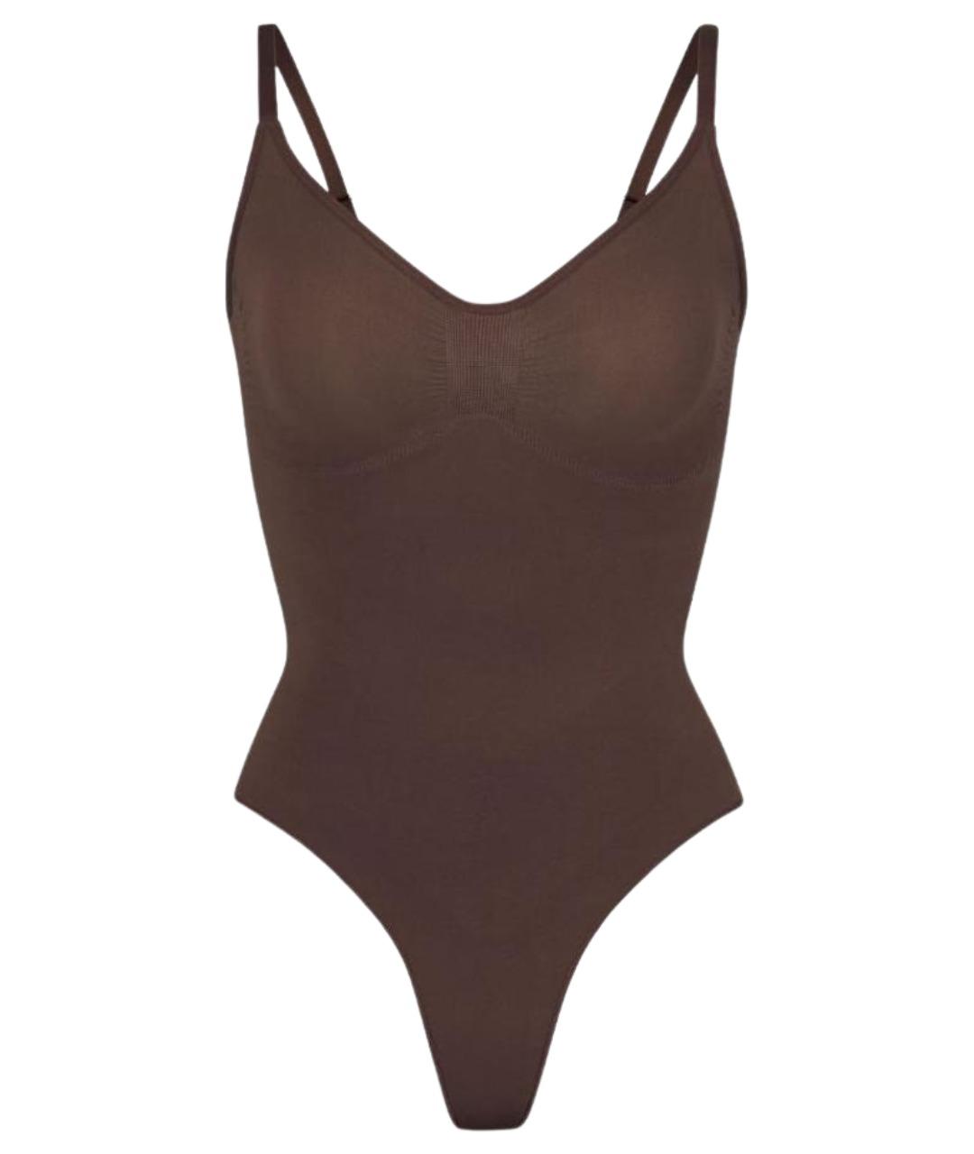 SKIMS Коричневое полиамидовое боди, фото 1