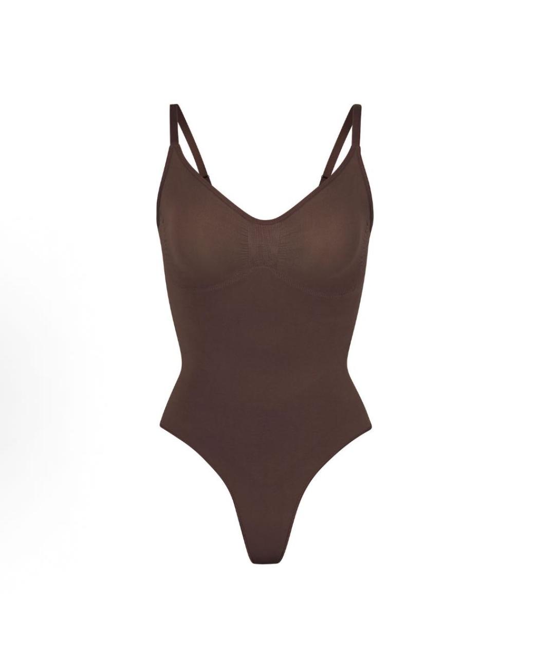 SKIMS Коричневое полиамидовое боди, фото 5