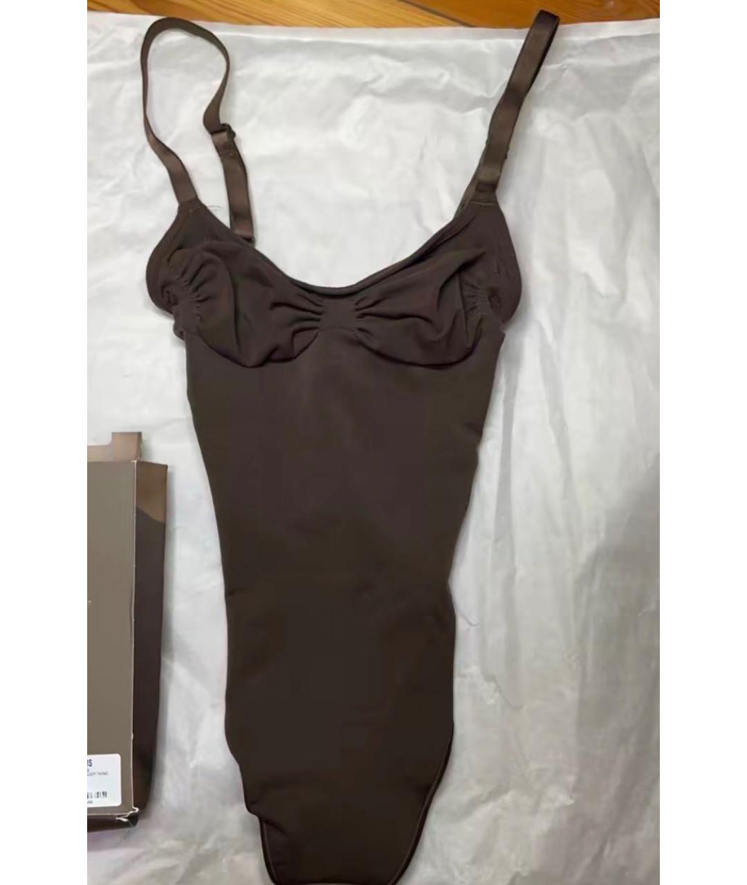 SKIMS Коричневое полиамидовое боди, фото 4