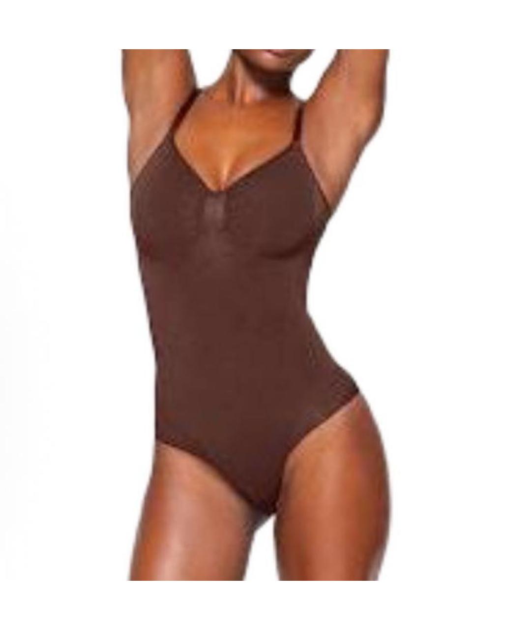 SKIMS Коричневое полиамидовое боди, фото 3
