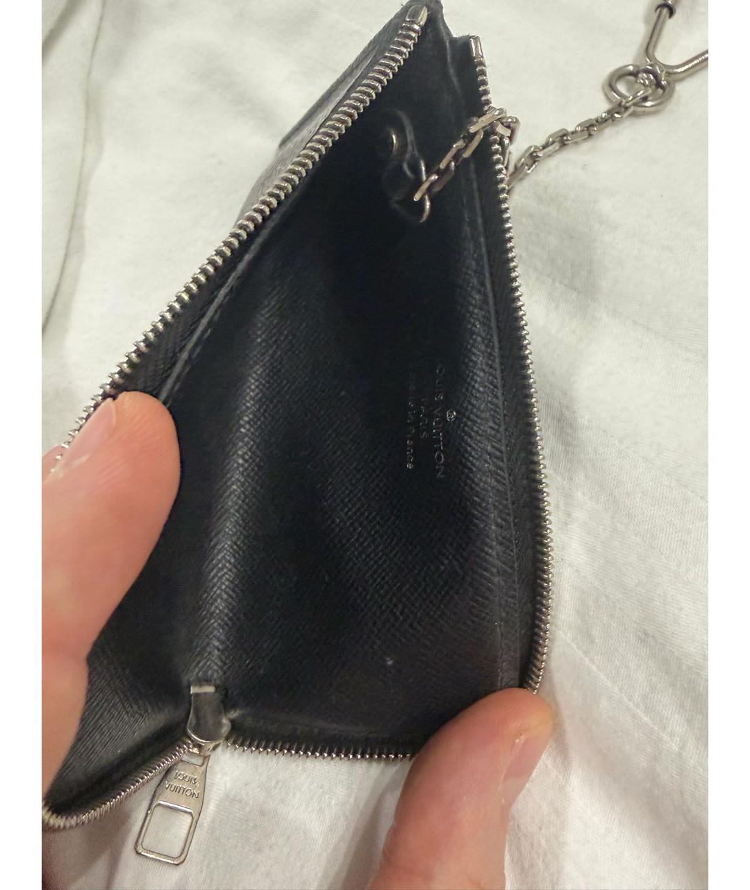 LOUIS VUITTON Черная ключница, фото 4