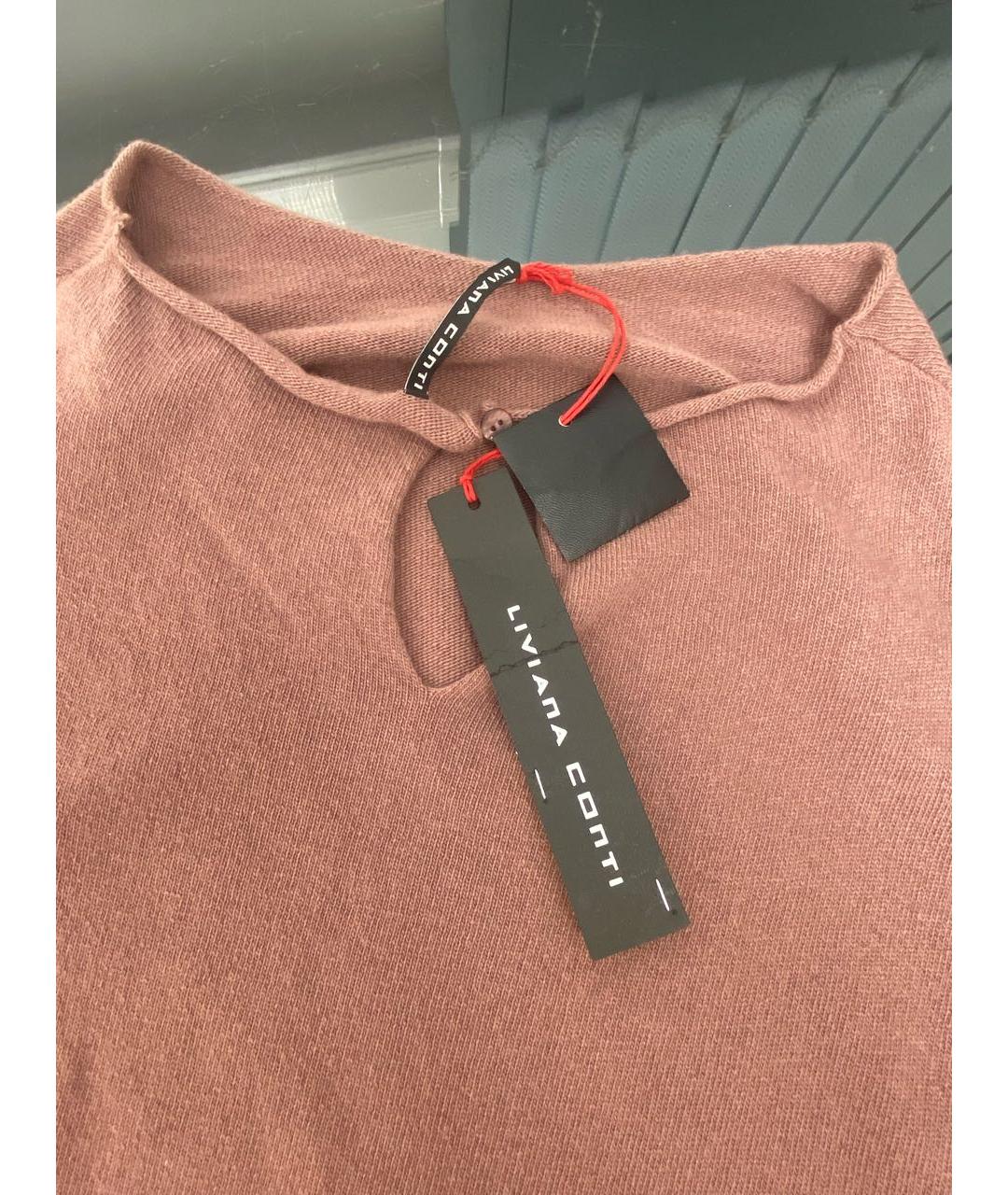 LIVIANA CONTI Розовое шерстяное повседневное платье, фото 3