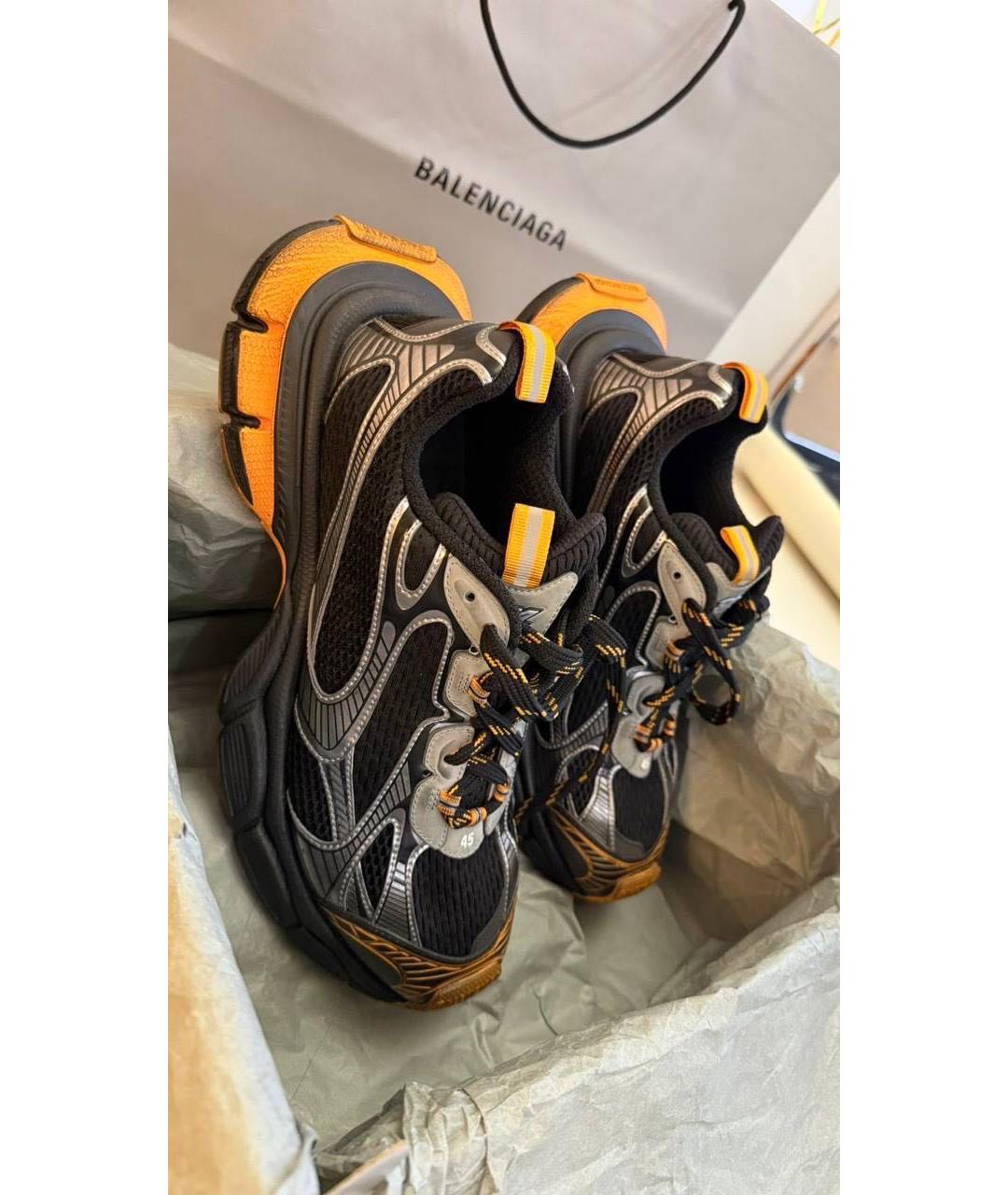 BALENCIAGA Черные текстильные низкие кроссовки / кеды, фото 5