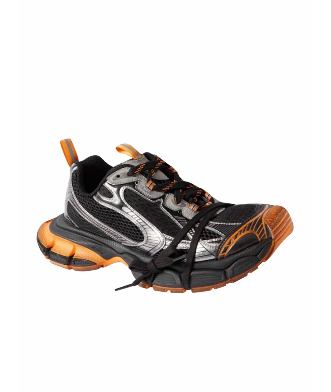 BALENCIAGA Черные текстильные низкие кроссовки / кеды, фото 1