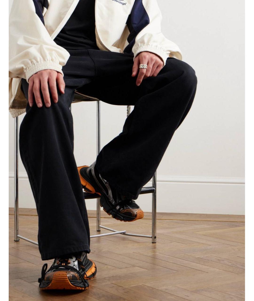 BALENCIAGA Черные текстильные низкие кроссовки / кеды, фото 6