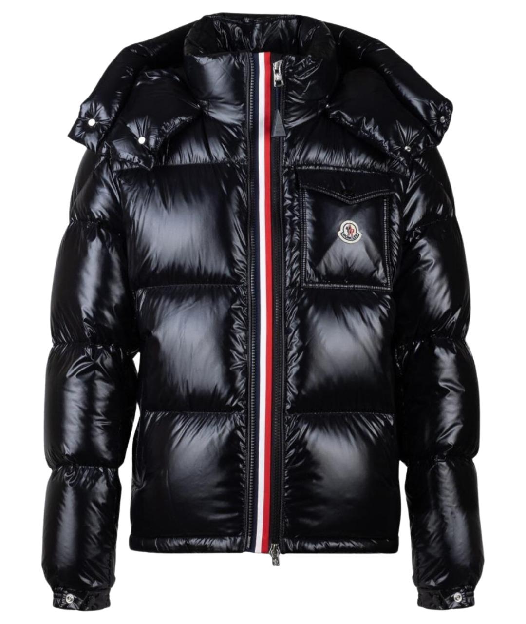 MONCLER Черный полиамидовый пуховик, фото 1