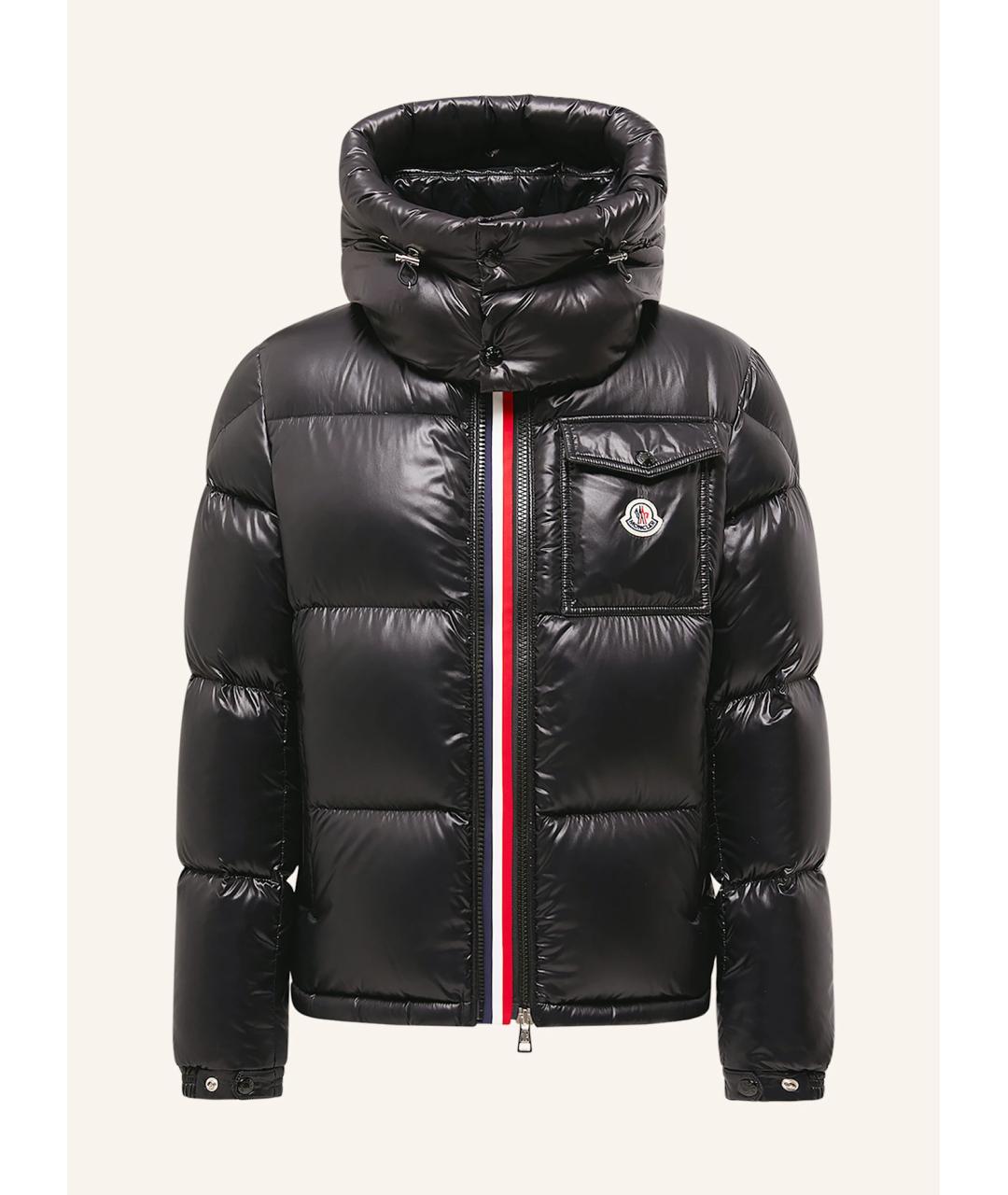 MONCLER Черный полиамидовый пуховик, фото 9