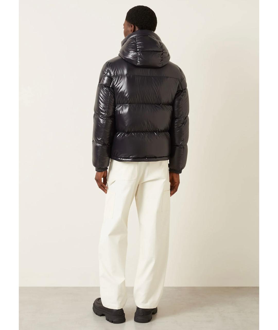 MONCLER Черный полиамидовый пуховик, фото 8