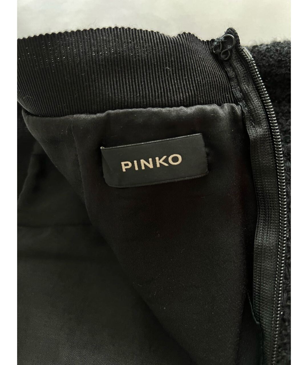 PINKO Черная твидовая юбка мини, фото 3