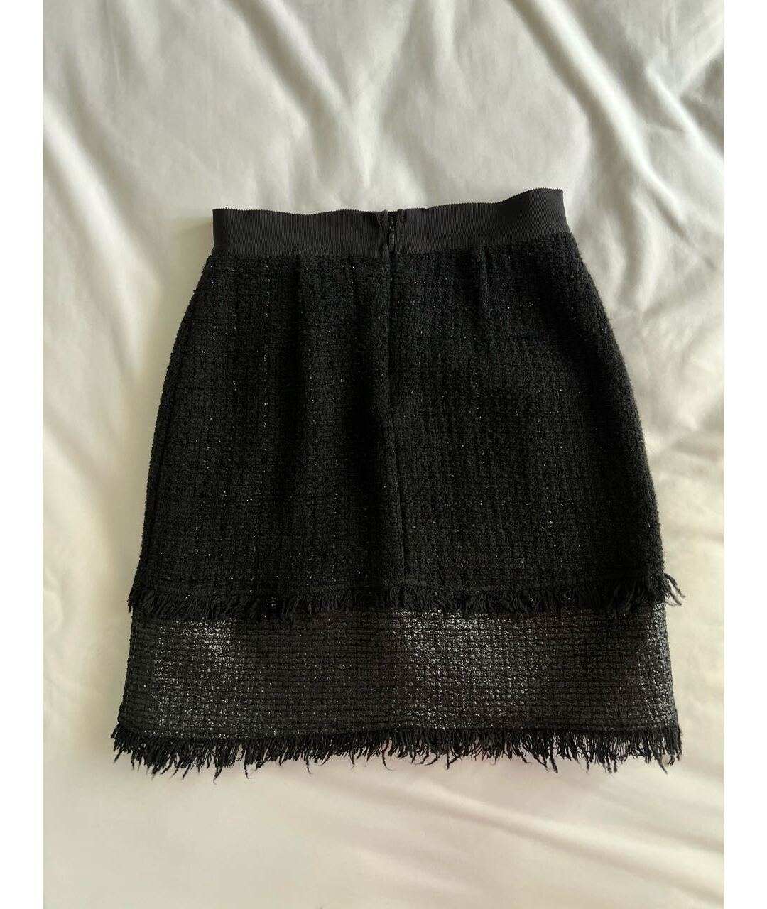 PINKO Черная твидовая юбка мини, фото 2