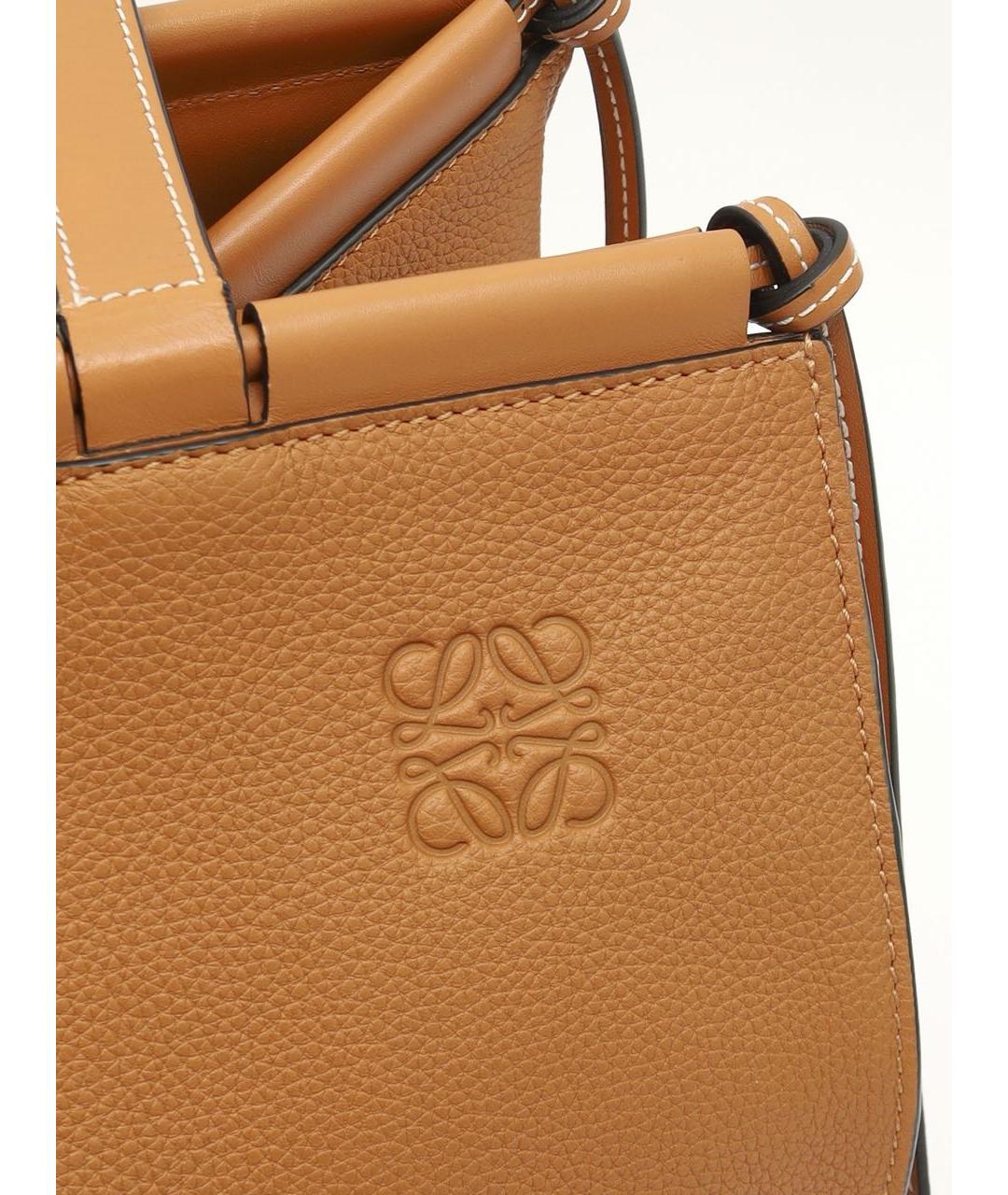 LOEWE Коричневая кожаная сумка с короткими ручками, фото 8