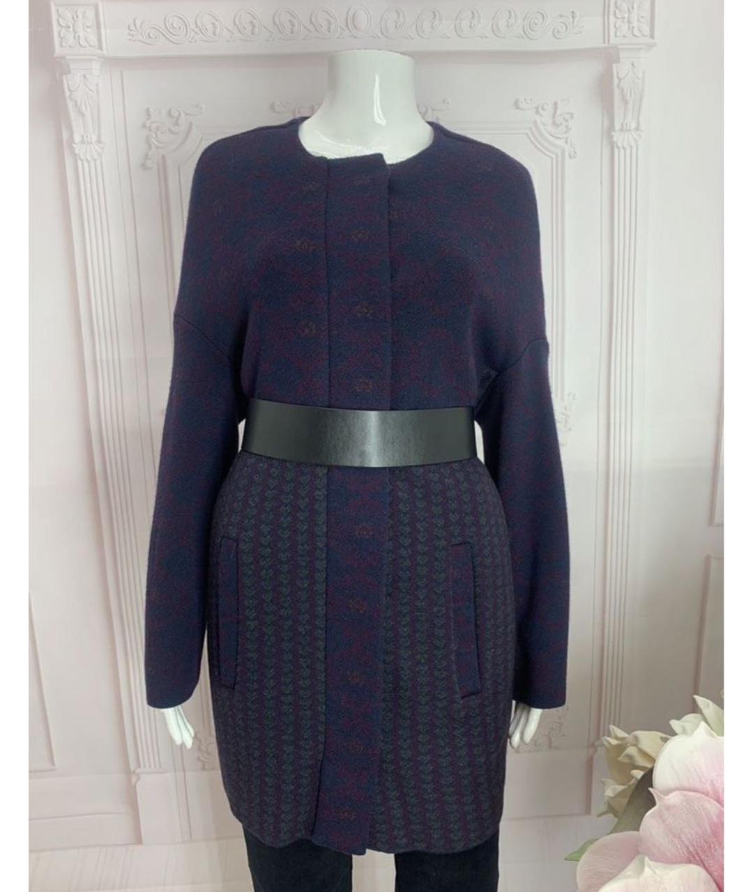 LIVIANA CONTI Синее шерстяное пальто, фото 5