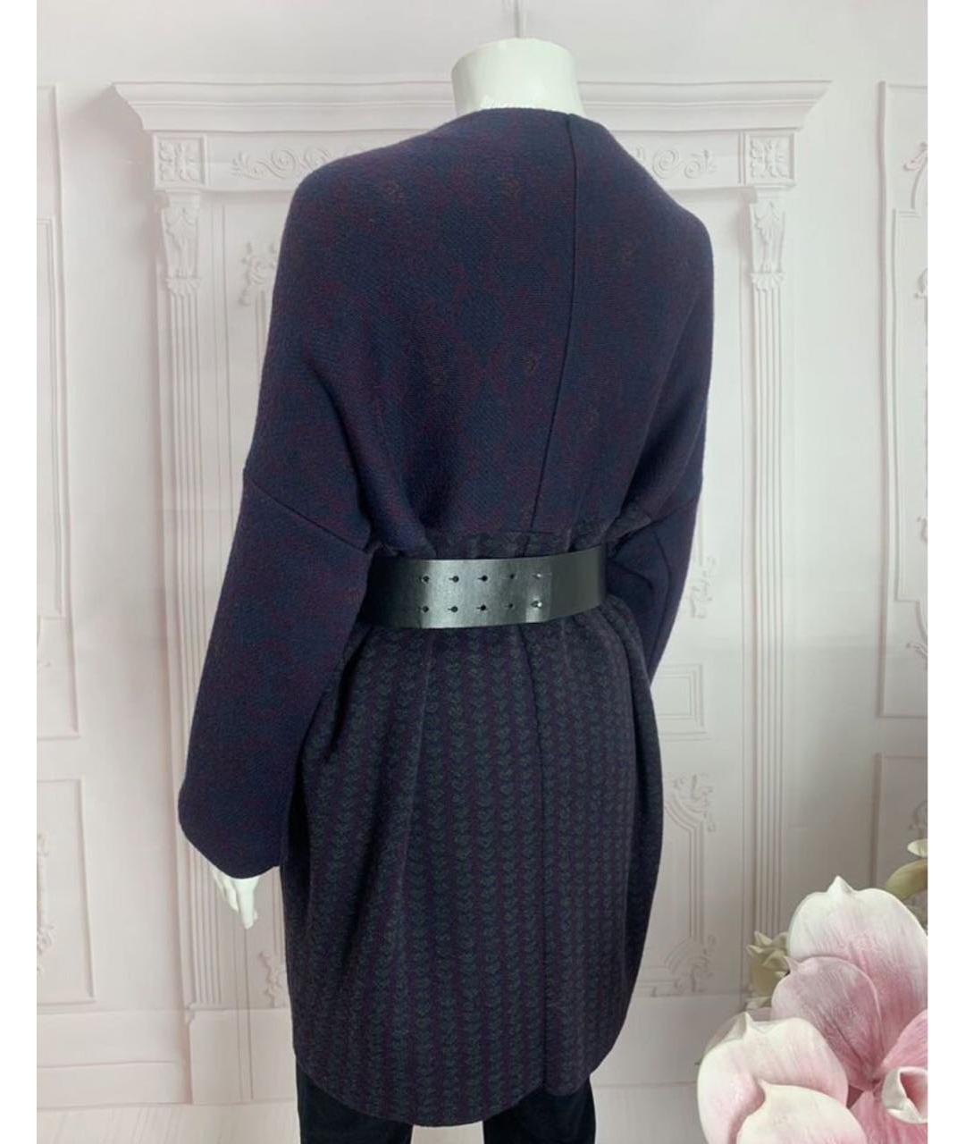 LIVIANA CONTI Синее шерстяное пальто, фото 6