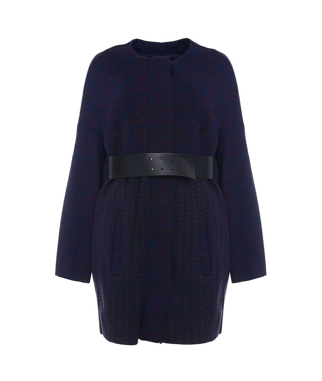 LIVIANA CONTI Синее шерстяное пальто, фото 9