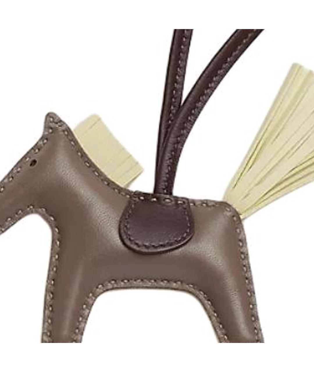 HERMES Коричневый брелок, фото 2