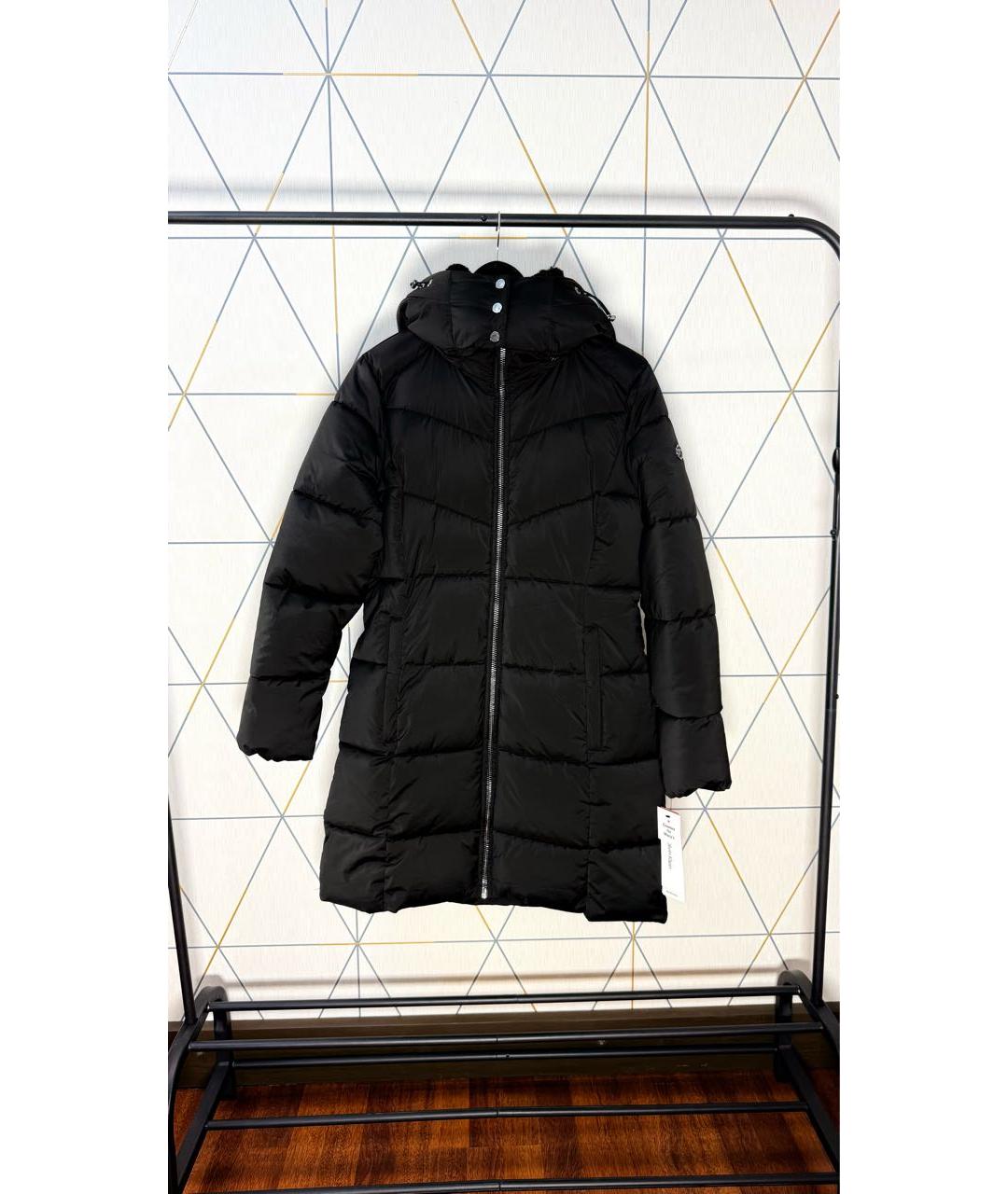 CALVIN KLEIN Черный полиэстеровый пуховик, фото 5
