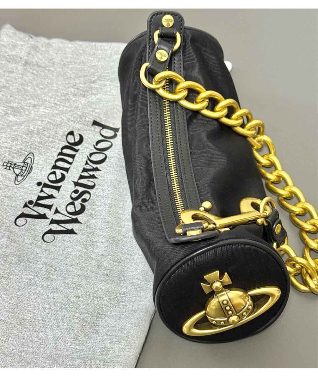 VIVIENNE WESTWOOD Черная сумка с короткими ручками, фото 5