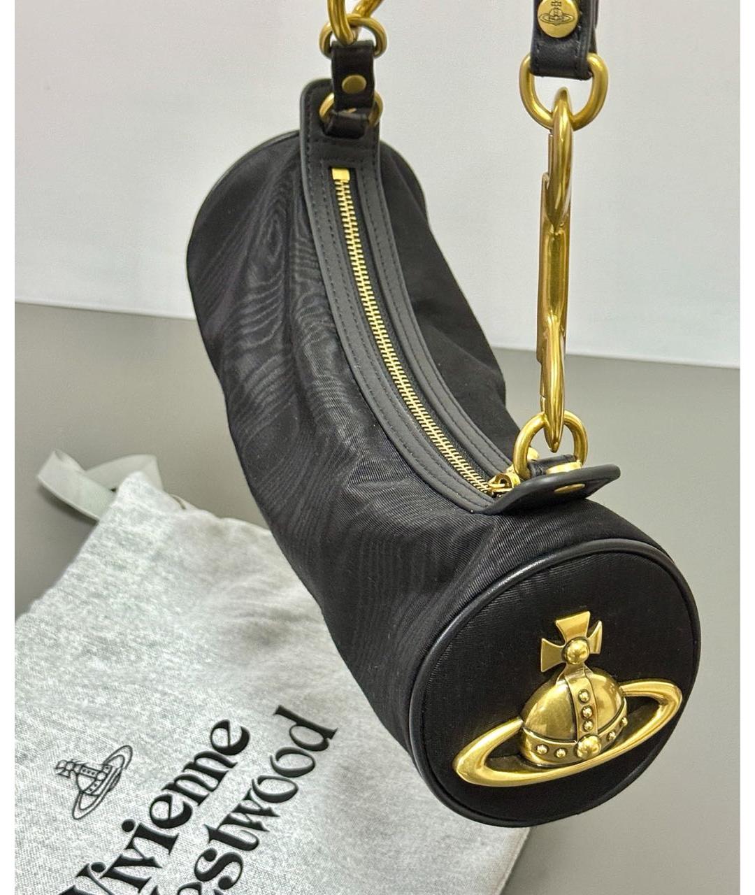 VIVIENNE WESTWOOD Черная сумка с короткими ручками, фото 6