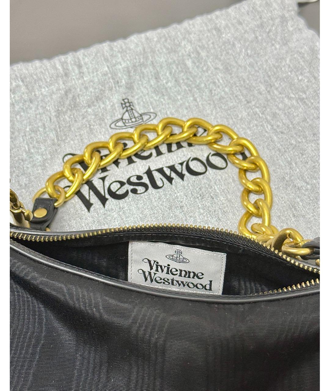 VIVIENNE WESTWOOD Черная сумка с короткими ручками, фото 7