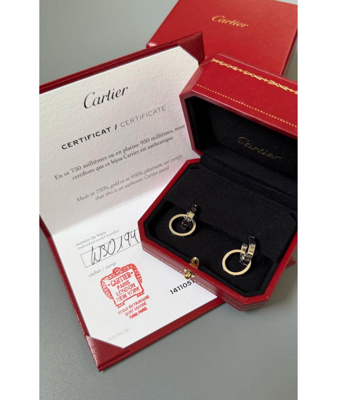 CARTIER Серебряные серьги из белого золота, фото 2