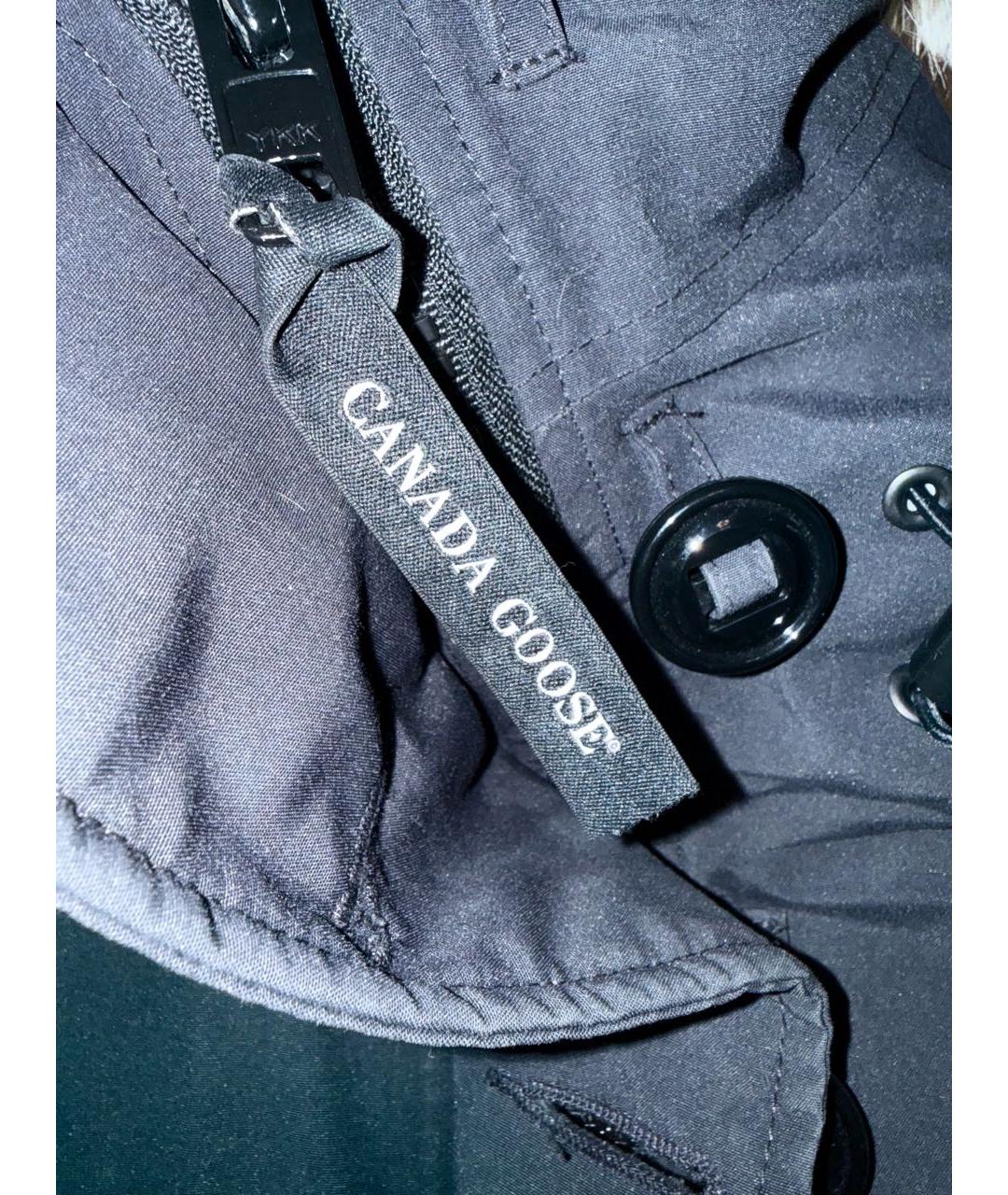 CANADA GOOSE Темно-синяя полиэстеровая парка, фото 4