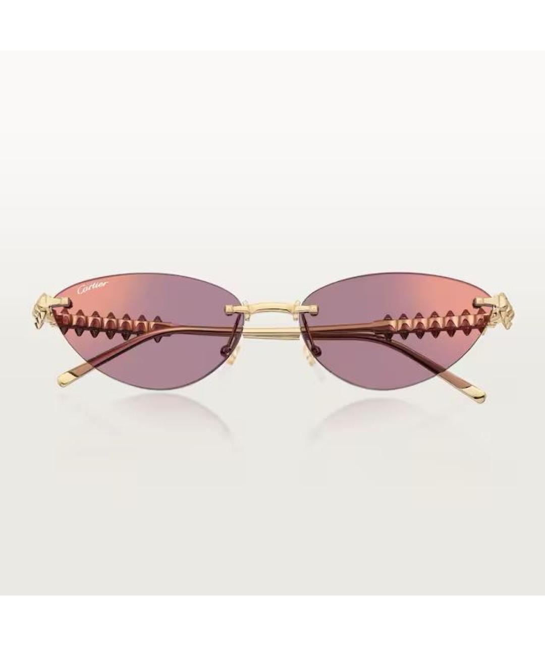 CARTIER Золотые металлические солнцезащитные очки, фото 4