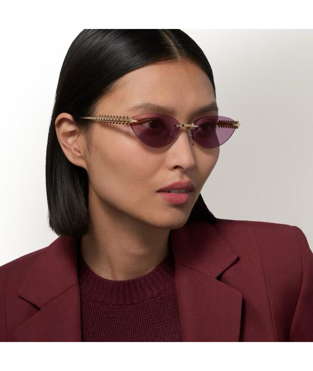 CARTIER Золотые металлические солнцезащитные очки, фото 3