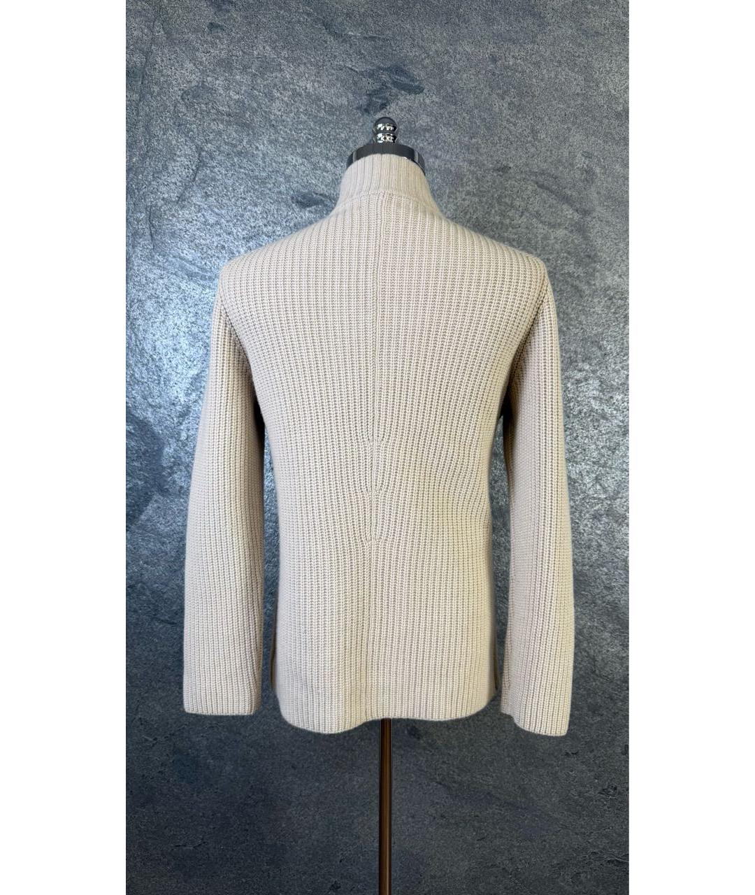 BRUNELLO CUCINELLI Бежевый кашемировый кардиган, фото 2